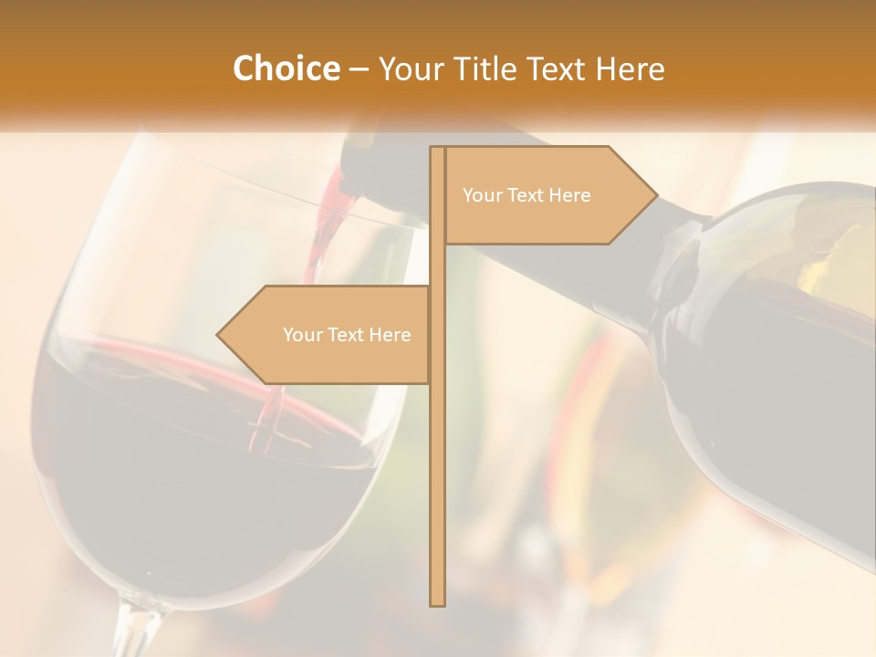 A Bottle Of Wine Being Poured Into A Glass PowerPoint Template