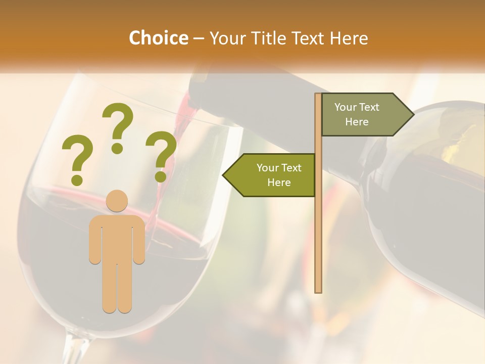 A Bottle Of Wine Being Poured Into A Glass PowerPoint Template