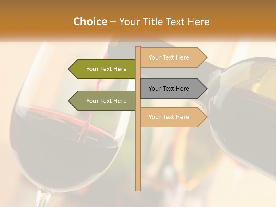 A Bottle Of Wine Being Poured Into A Glass PowerPoint Template