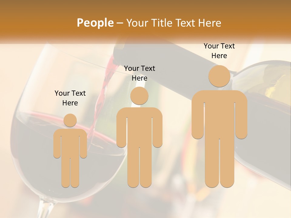 A Bottle Of Wine Being Poured Into A Glass PowerPoint Template