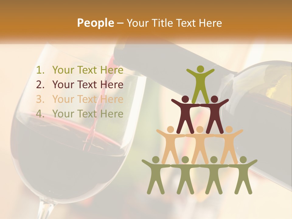A Bottle Of Wine Being Poured Into A Glass PowerPoint Template