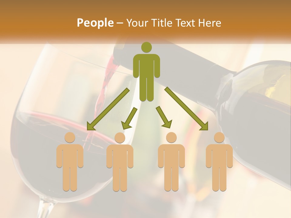 A Bottle Of Wine Being Poured Into A Glass PowerPoint Template