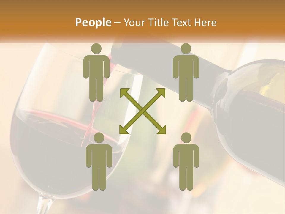 A Bottle Of Wine Being Poured Into A Glass PowerPoint Template