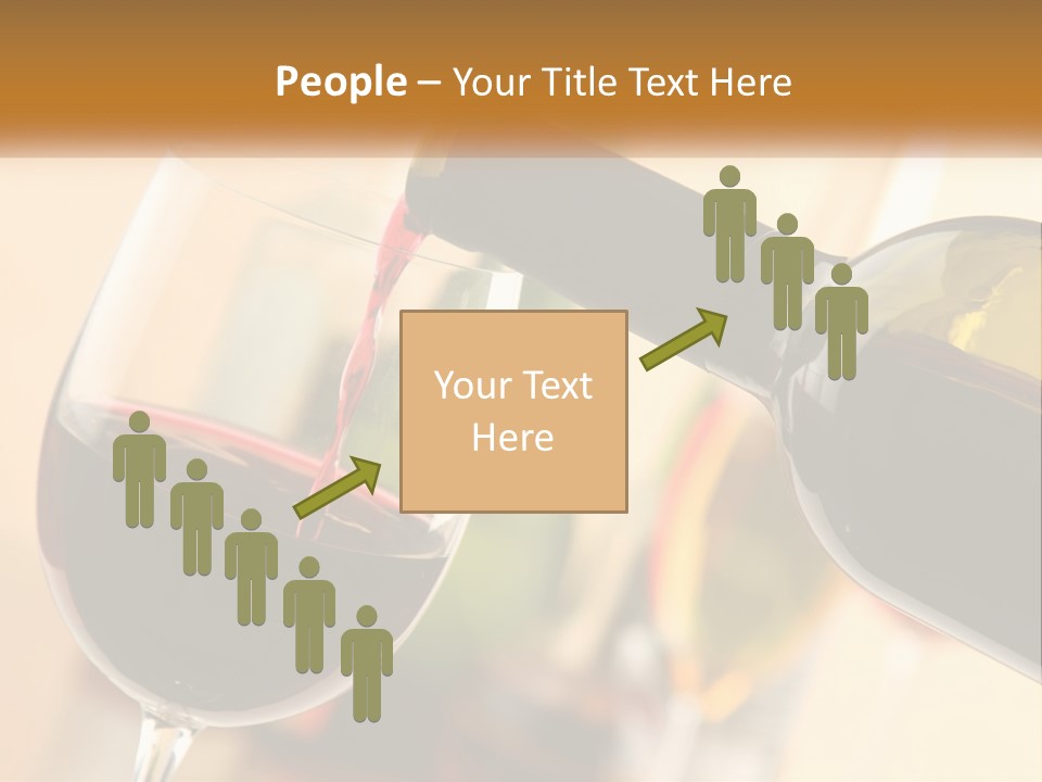A Bottle Of Wine Being Poured Into A Glass PowerPoint Template