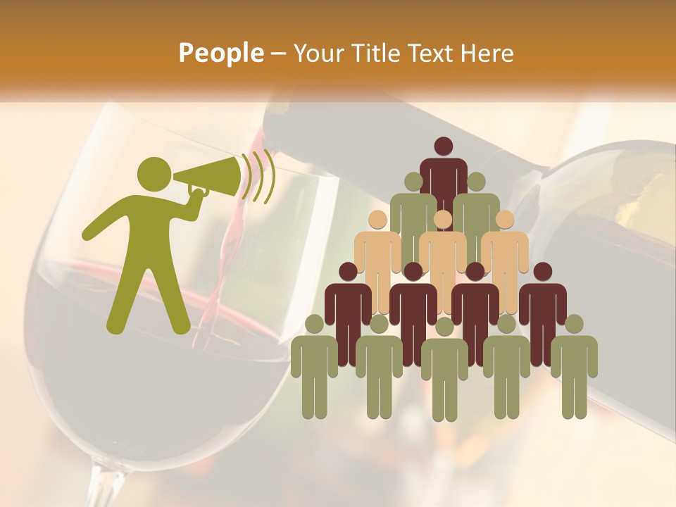 A Bottle Of Wine Being Poured Into A Glass PowerPoint Template