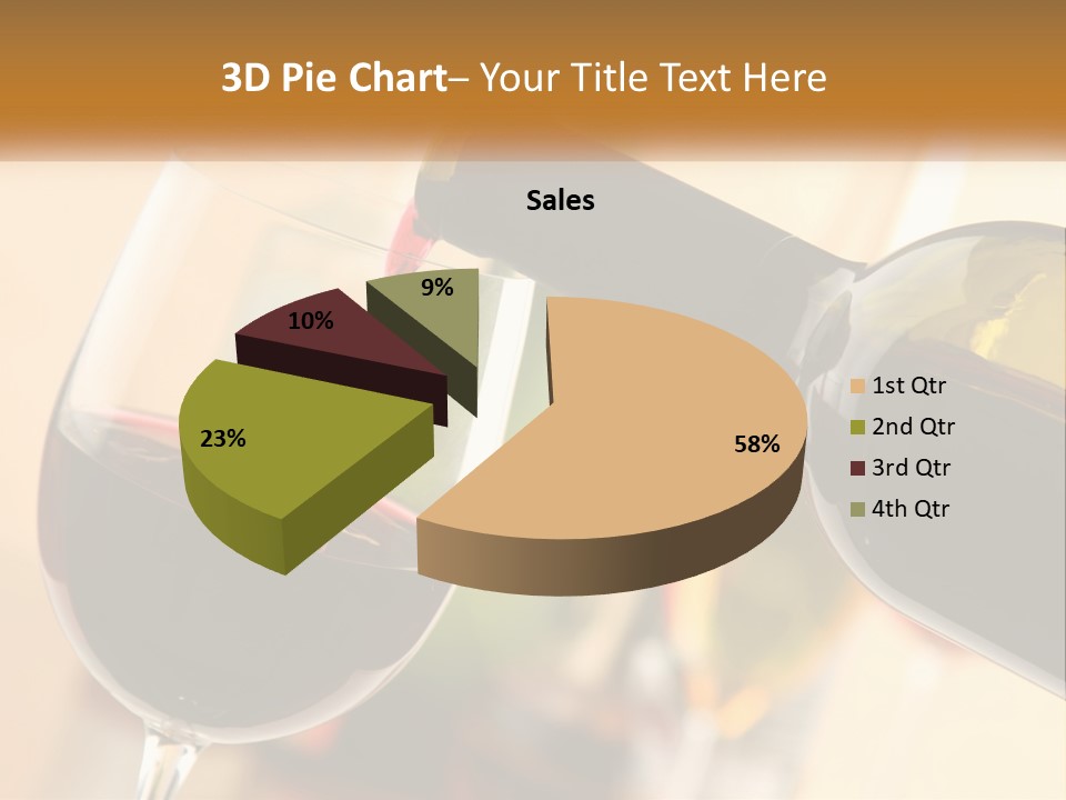 A Bottle Of Wine Being Poured Into A Glass PowerPoint Template