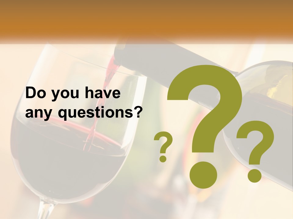 A Bottle Of Wine Being Poured Into A Glass PowerPoint Template