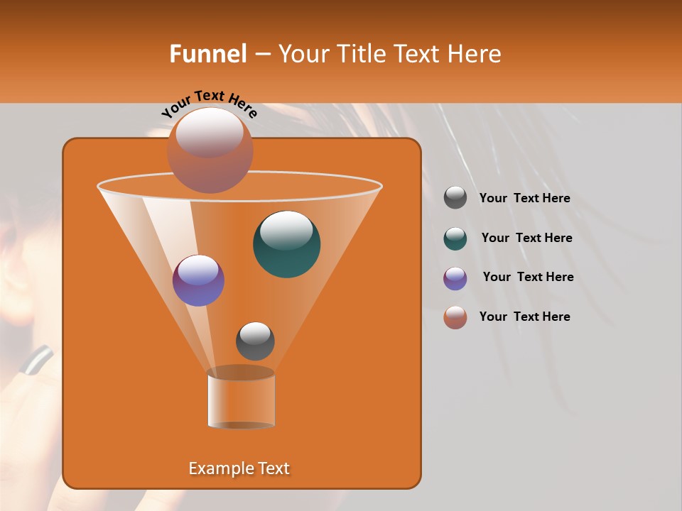 A Woman's Face With Black And White Nails And A Red Lipstick PowerPoint Template