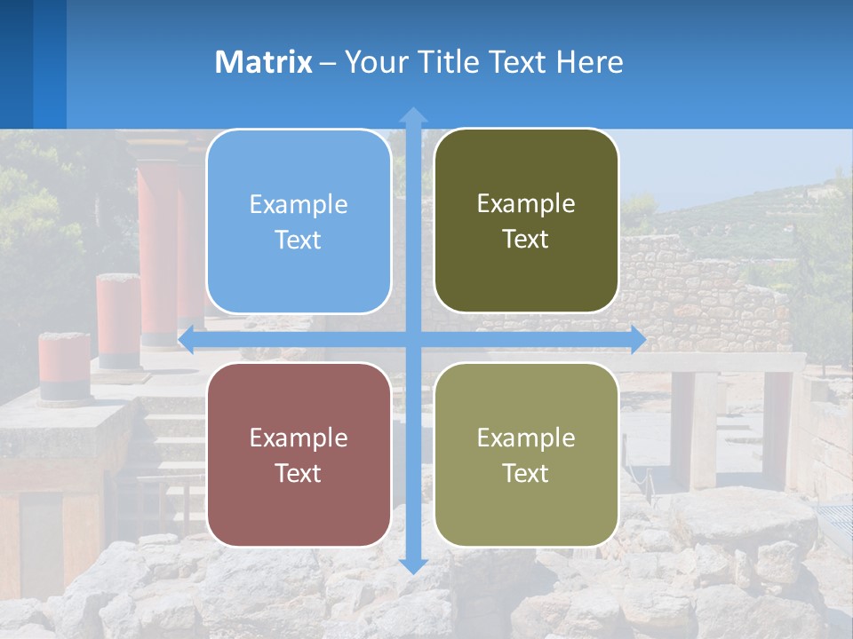 A Stone Building With Columns And Pillars In Front Of It PowerPoint Template