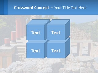 A Stone Building With Columns And Pillars In Front Of It PowerPoint Template