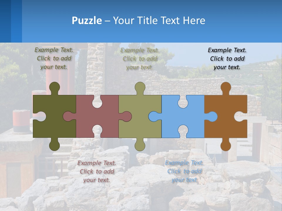 A Stone Building With Columns And Pillars In Front Of It PowerPoint Template