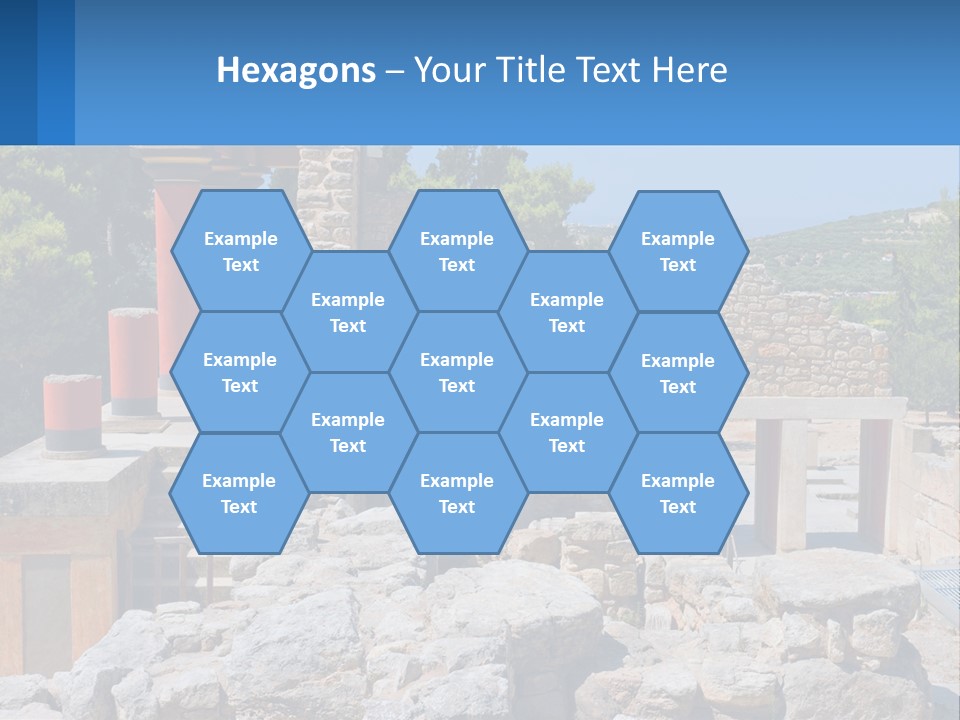 A Stone Building With Columns And Pillars In Front Of It PowerPoint Template