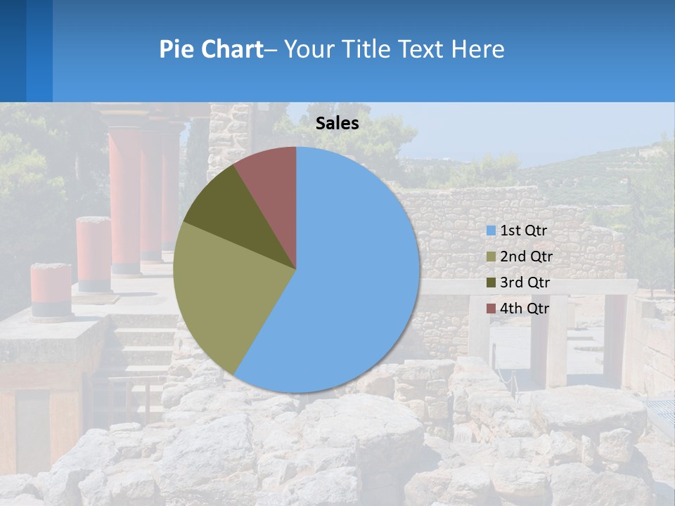A Stone Building With Columns And Pillars In Front Of It PowerPoint Template