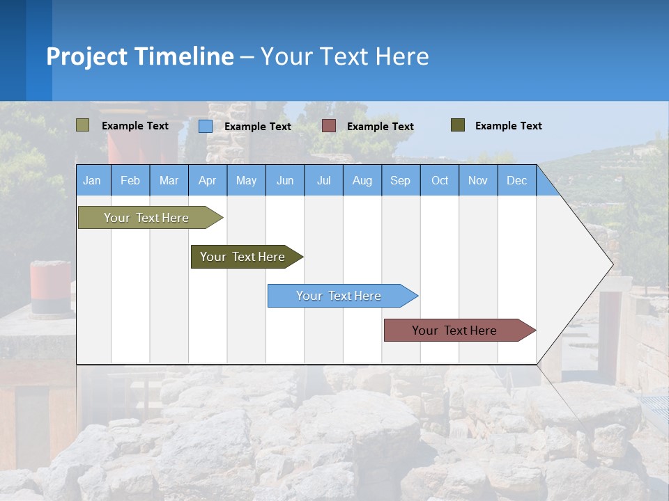 A Stone Building With Columns And Pillars In Front Of It PowerPoint Template