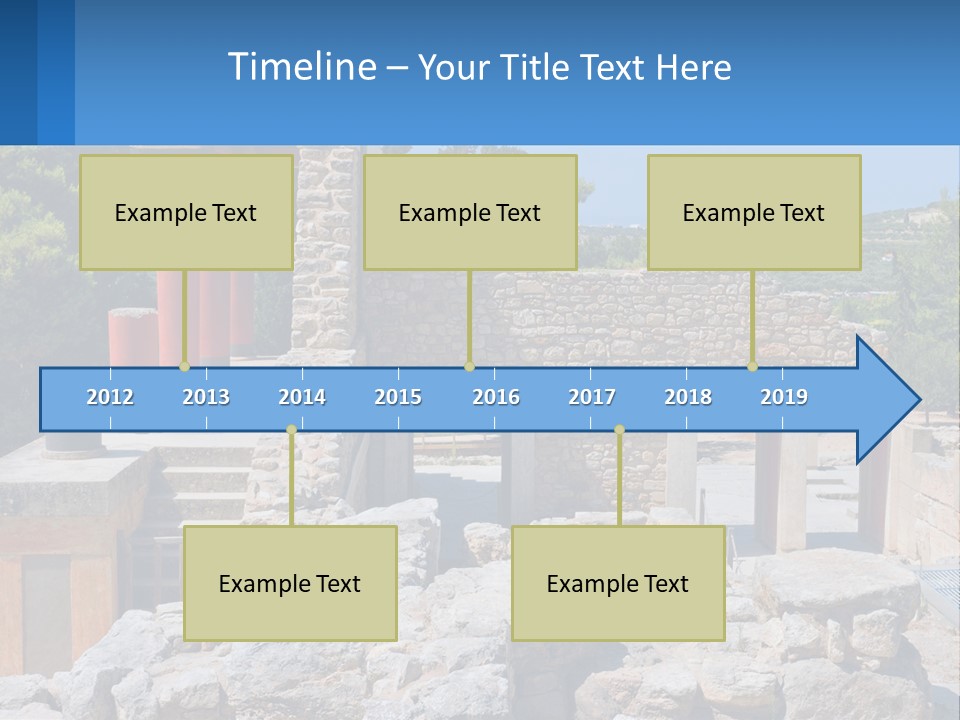 A Stone Building With Columns And Pillars In Front Of It PowerPoint Template
