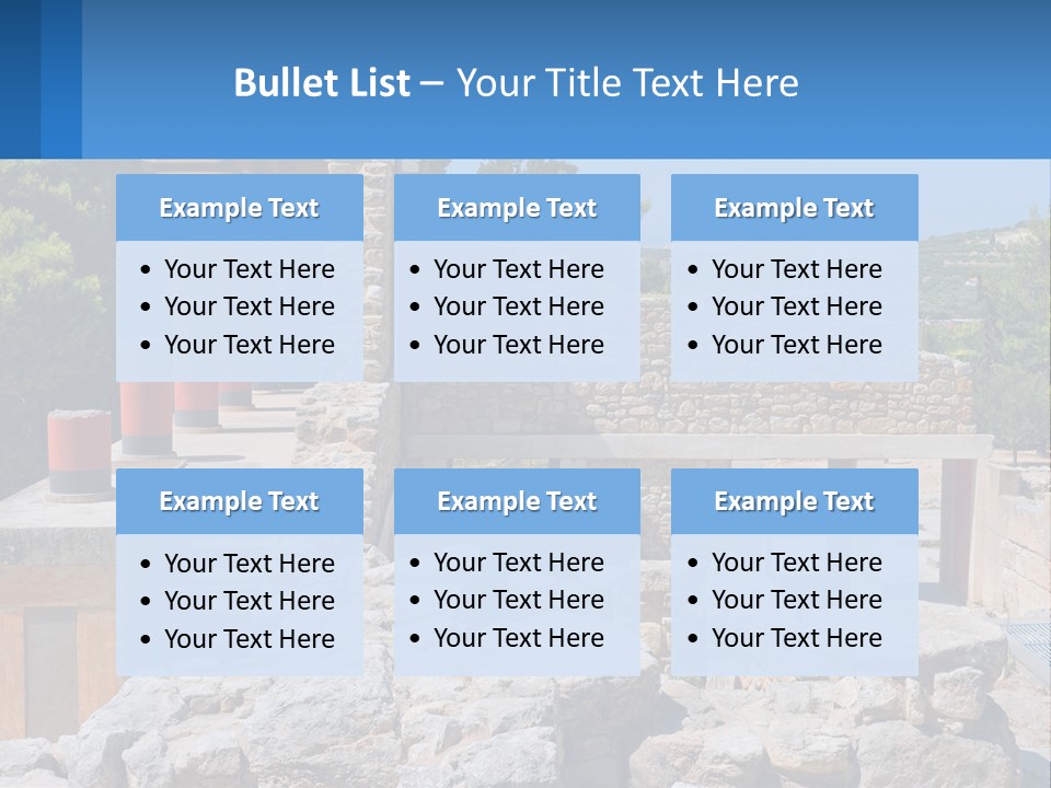 A Stone Building With Columns And Pillars In Front Of It PowerPoint Template