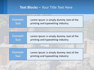 A Stone Building With Columns And Pillars In Front Of It PowerPoint Template