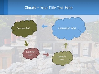 A Stone Building With Columns And Pillars In Front Of It PowerPoint Template