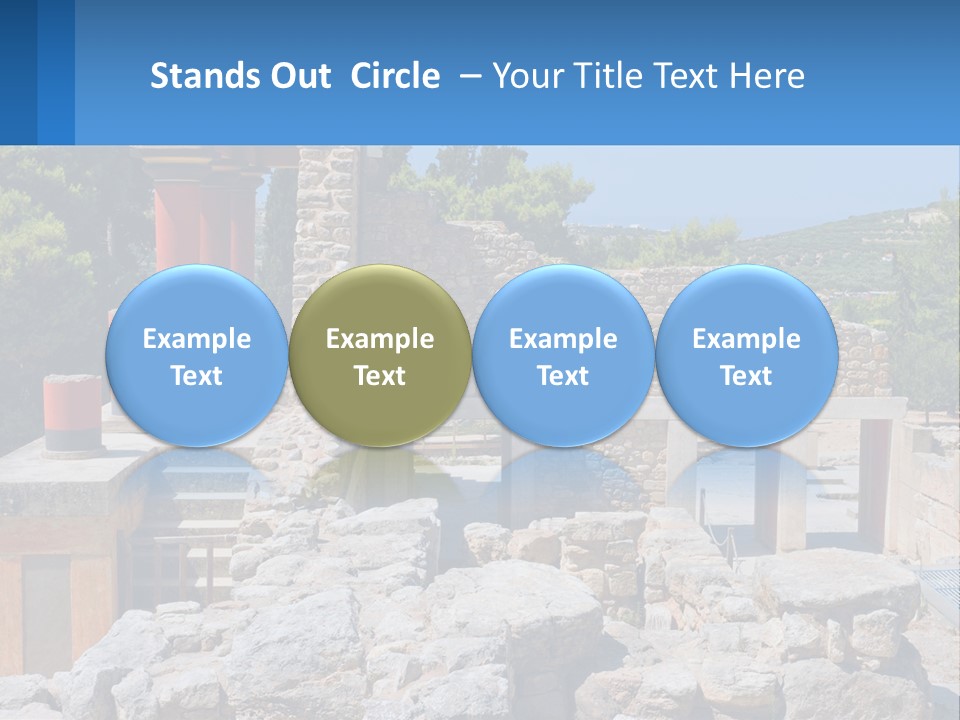 A Stone Building With Columns And Pillars In Front Of It PowerPoint Template
