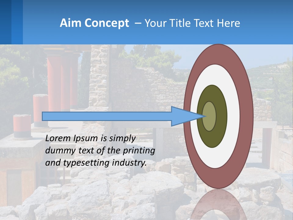 A Stone Building With Columns And Pillars In Front Of It PowerPoint Template