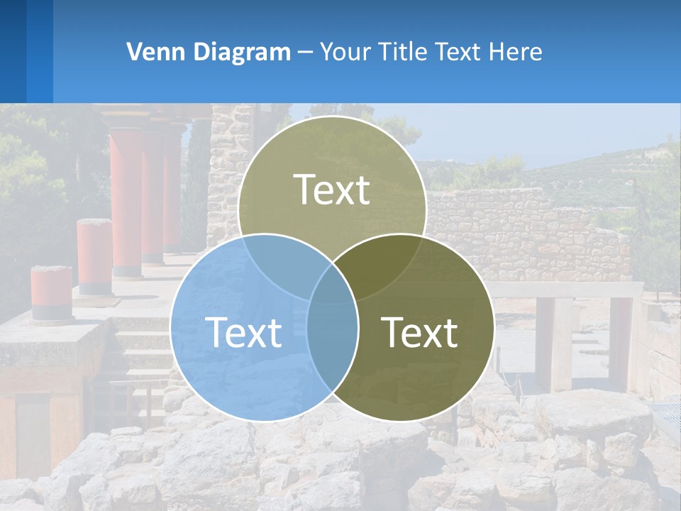 A Stone Building With Columns And Pillars In Front Of It PowerPoint Template