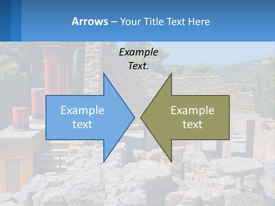 A Stone Building With Columns And Pillars In Front Of It PowerPoint Template