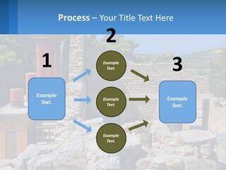 A Stone Building With Columns And Pillars In Front Of It PowerPoint Template