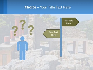 A Stone Building With Columns And Pillars In Front Of It PowerPoint Template