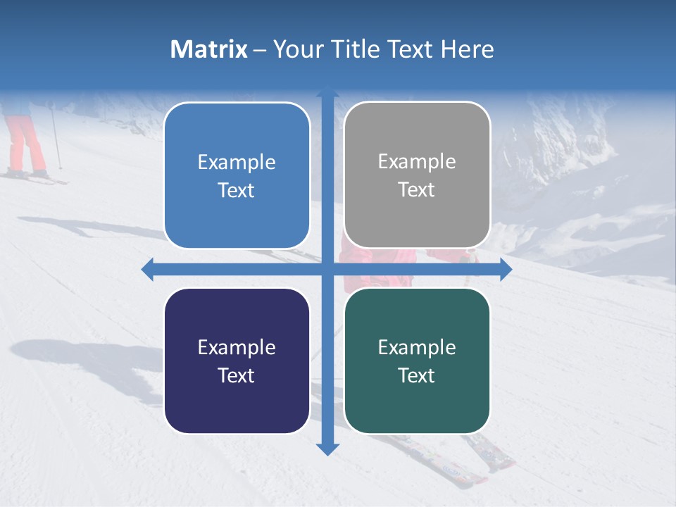 A Group Of People Riding Skis Down A Snow Covered Slope PowerPoint Template