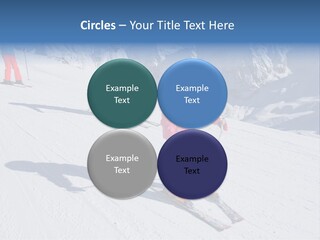A Group Of People Riding Skis Down A Snow Covered Slope PowerPoint Template