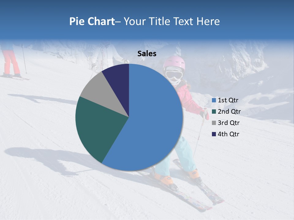 A Group Of People Riding Skis Down A Snow Covered Slope PowerPoint Template