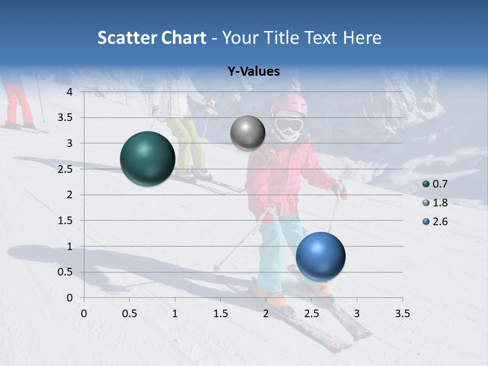 A Group Of People Riding Skis Down A Snow Covered Slope PowerPoint Template