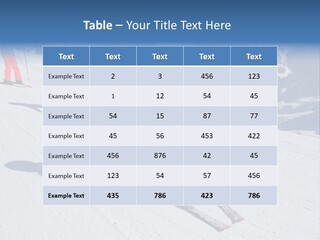 A Group Of People Riding Skis Down A Snow Covered Slope PowerPoint Template