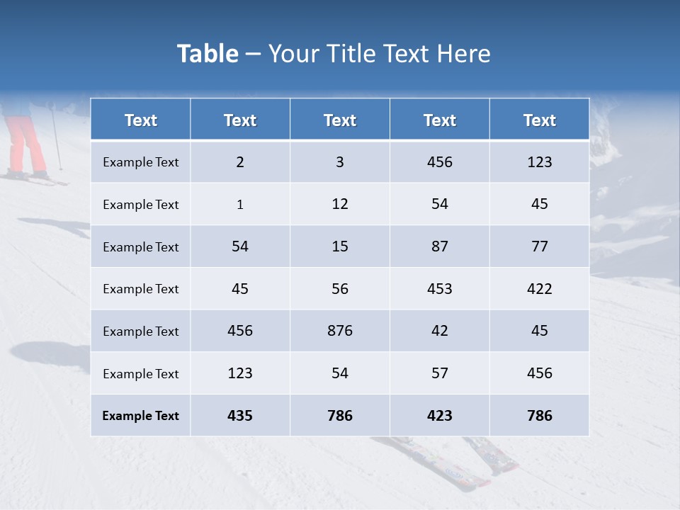A Group Of People Riding Skis Down A Snow Covered Slope PowerPoint Template