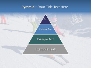 A Group Of People Riding Skis Down A Snow Covered Slope PowerPoint Template
