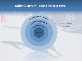 A Group Of People Riding Skis Down A Snow Covered Slope PowerPoint Template