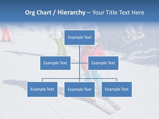 A Group Of People Riding Skis Down A Snow Covered Slope PowerPoint Template
