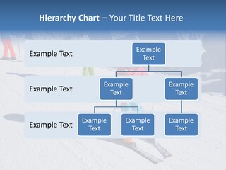 A Group Of People Riding Skis Down A Snow Covered Slope PowerPoint Template