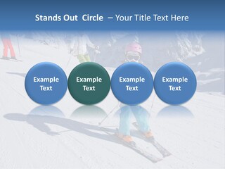 A Group Of People Riding Skis Down A Snow Covered Slope PowerPoint Template