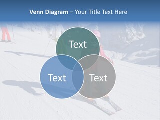 A Group Of People Riding Skis Down A Snow Covered Slope PowerPoint Template