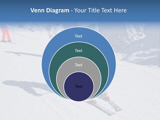 A Group Of People Riding Skis Down A Snow Covered Slope PowerPoint Template