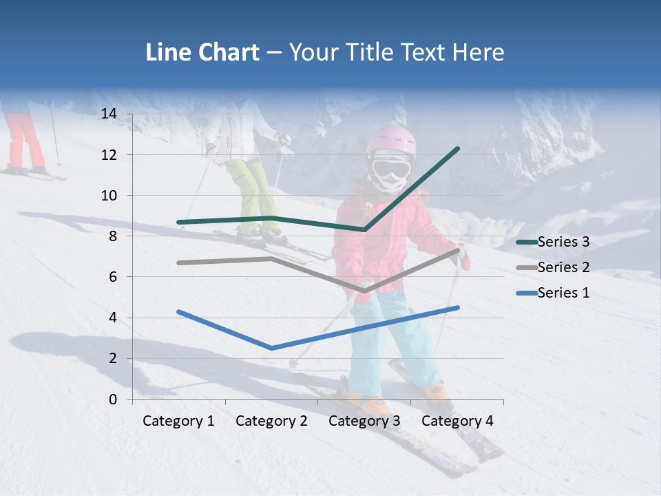 A Group Of People Riding Skis Down A Snow Covered Slope PowerPoint Template