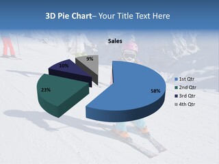 A Group Of People Riding Skis Down A Snow Covered Slope PowerPoint Template