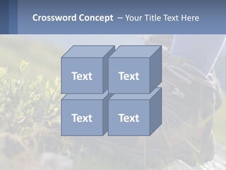 A Person In Hiking Boots Standing On A Rock PowerPoint Template