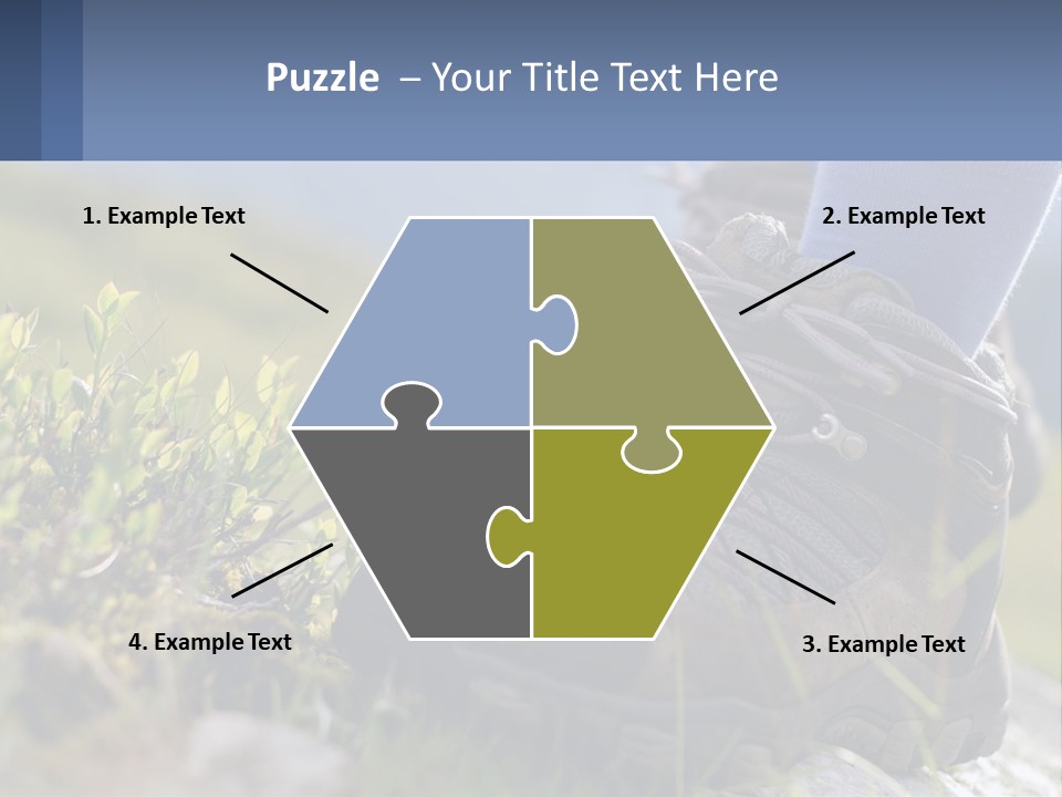 A Person In Hiking Boots Standing On A Rock PowerPoint Template