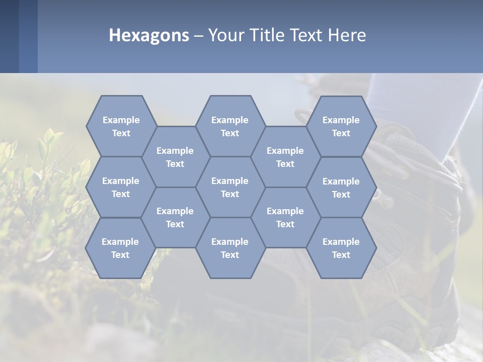 A Person In Hiking Boots Standing On A Rock PowerPoint Template