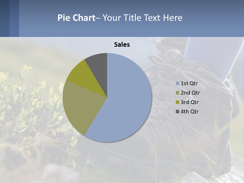 A Person In Hiking Boots Standing On A Rock PowerPoint Template
