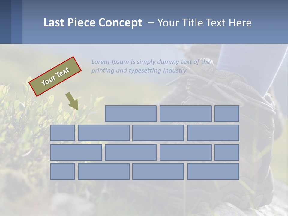 A Person In Hiking Boots Standing On A Rock PowerPoint Template