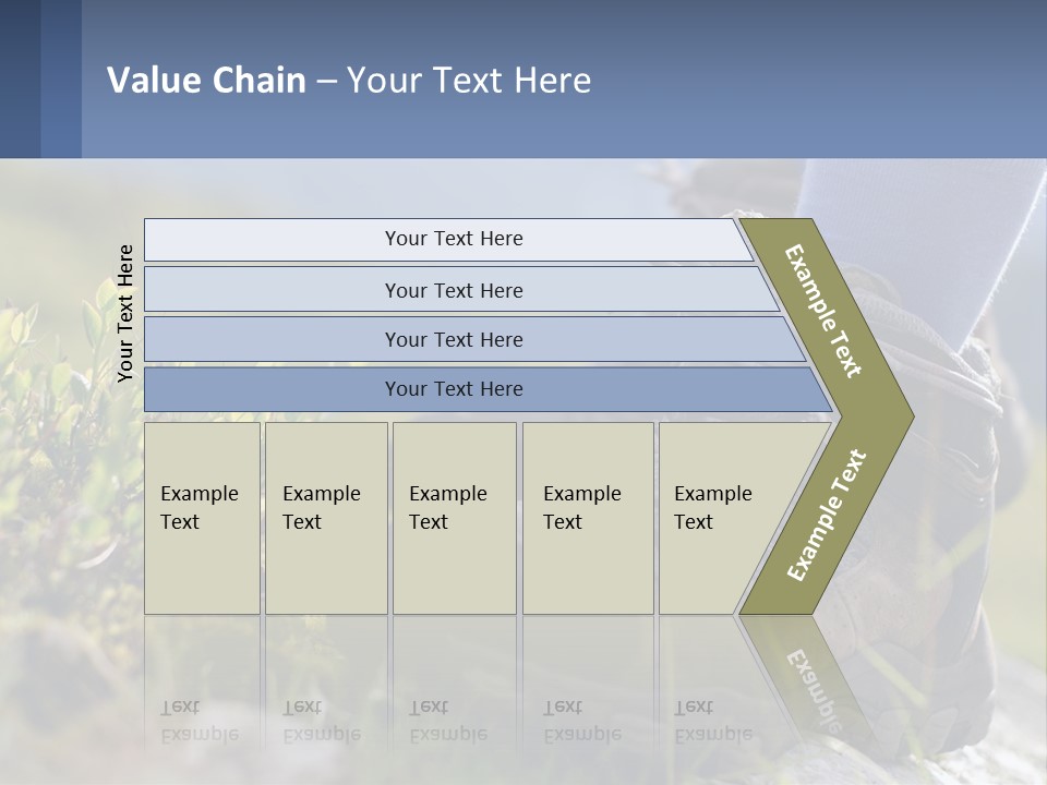 A Person In Hiking Boots Standing On A Rock PowerPoint Template