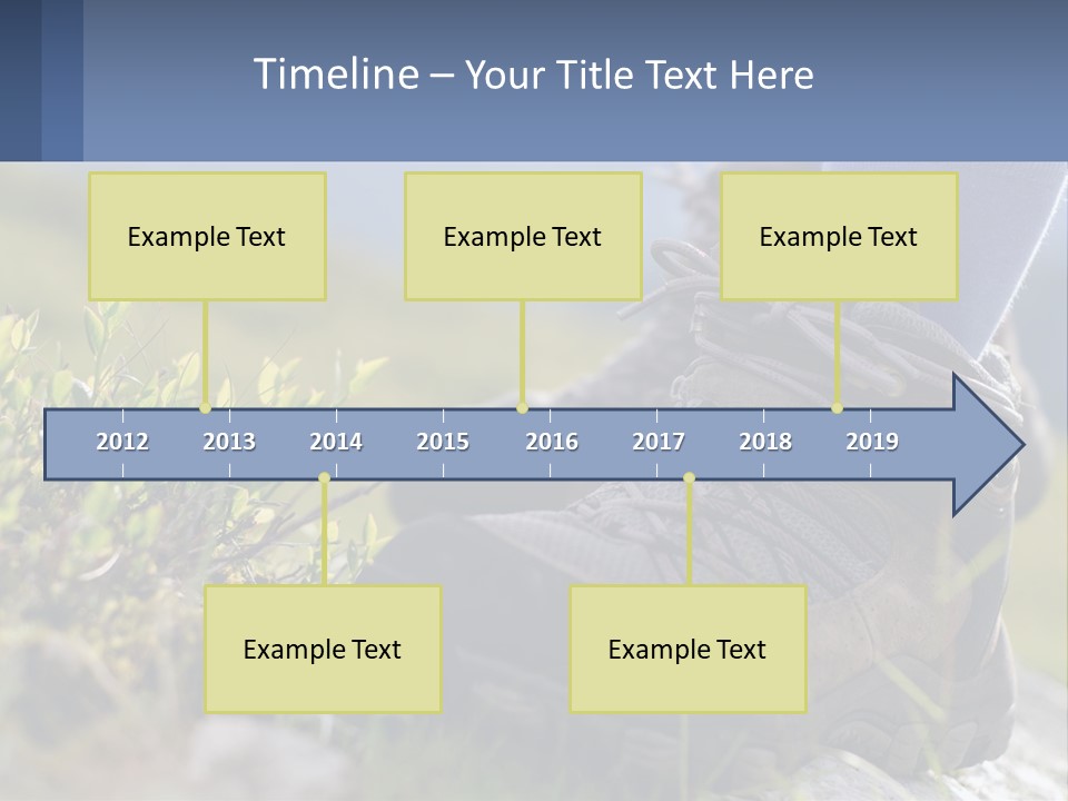 A Person In Hiking Boots Standing On A Rock PowerPoint Template